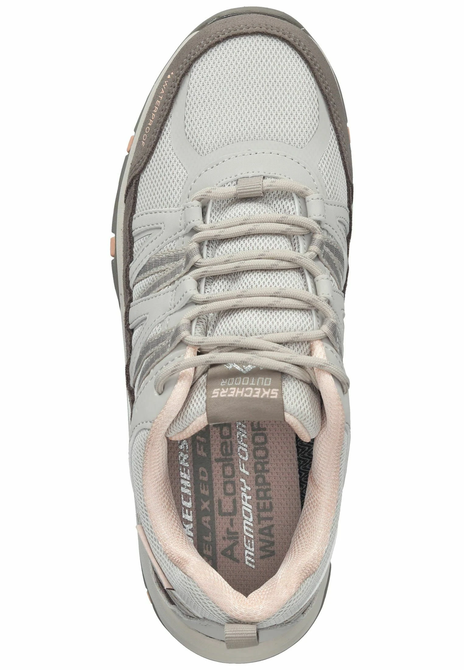 Skechers Joggesko - Taupe Leather Mesh Pink Trim - Bilde 3