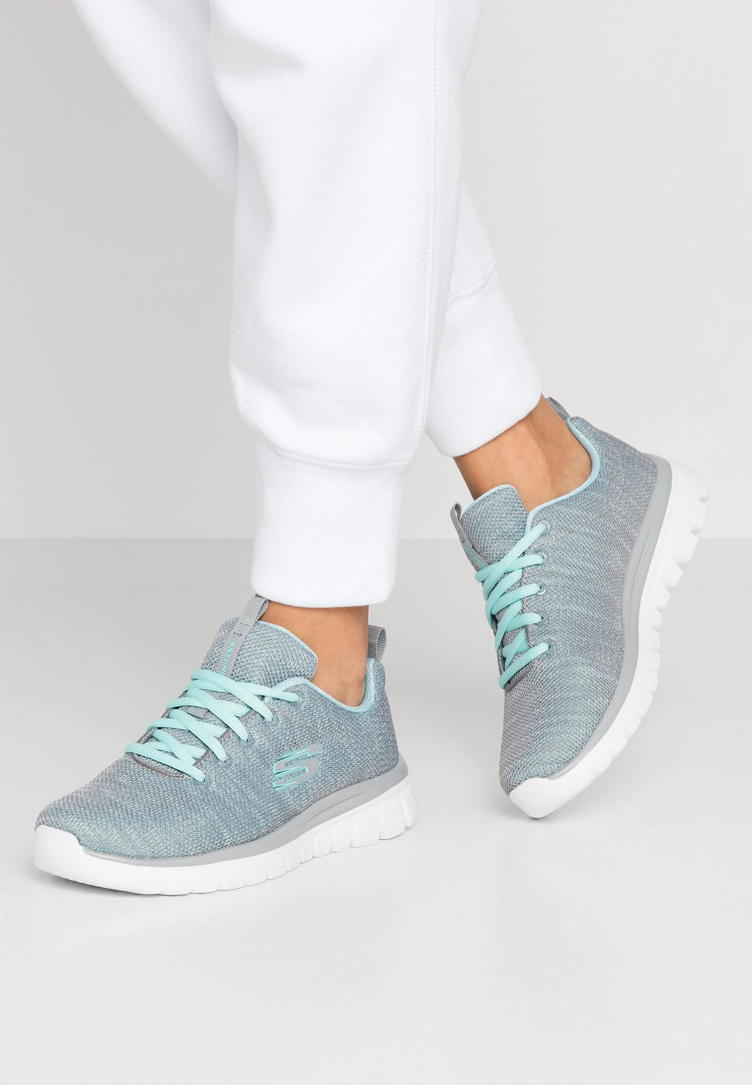 Skechers Graceful - Joggesko - Gray/Mint