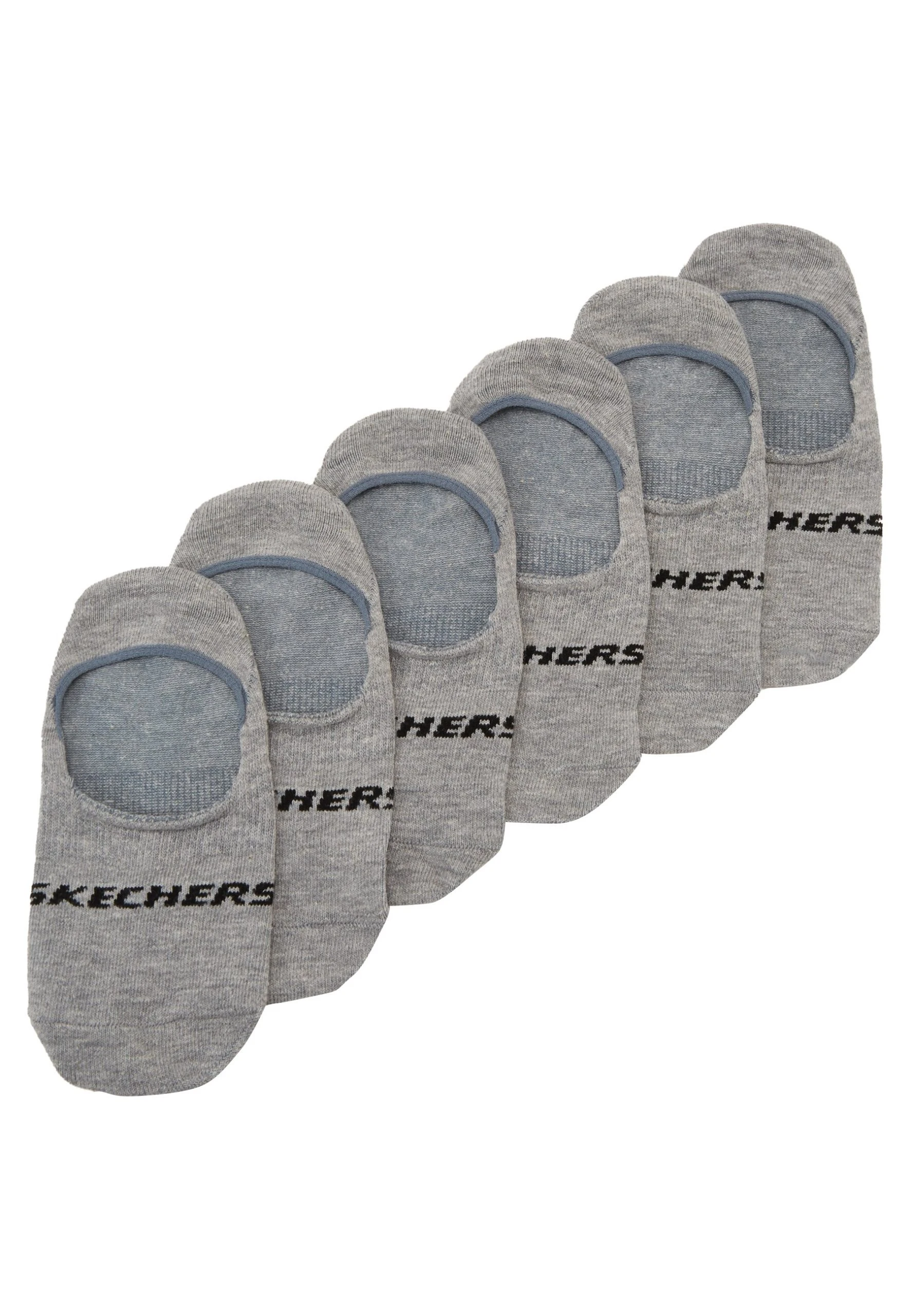 Skechers Basic Footies Ventilation 6Pack - Ankelsokker - Light Grey Melange - Bilde 2
