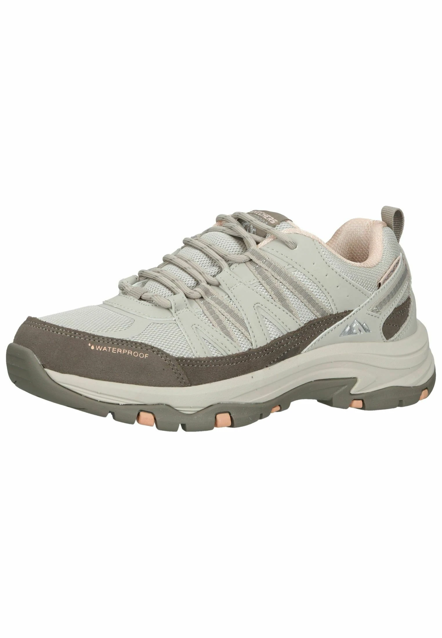 Skechers Joggesko - Taupe Leather Mesh Pink Trim - Bilde 2