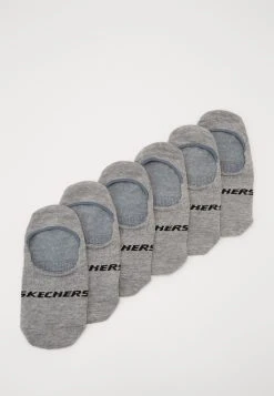 Skechers Basic Footies Ventilation 6Pack - Ankelsokker - Light Grey Melange