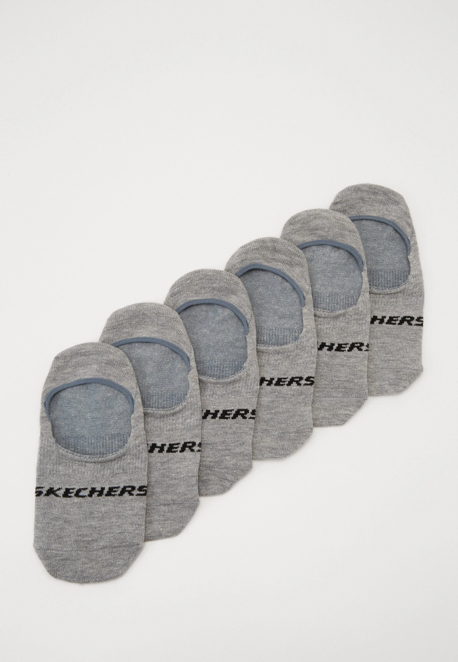Skechers Basic Footies Ventilation 6Pack - Ankelsokker - Light Grey Melange